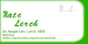 mate lerch business card