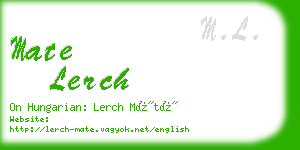 mate lerch business card